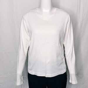 🦩VINTAGE NON FICTION Off White Ribbed Sweatshirt (🦩2 for $25)